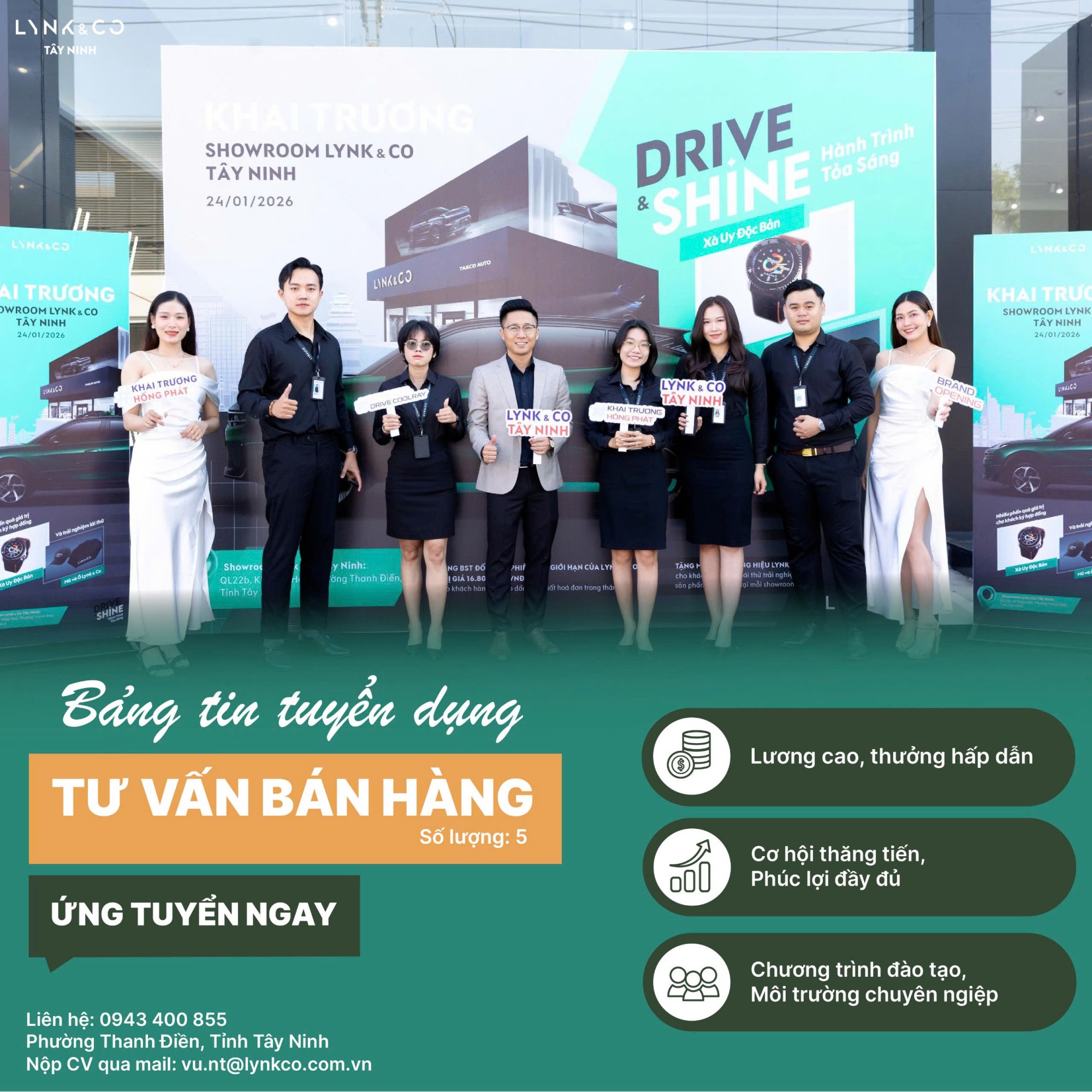 Lynk & Co Tây Ninh Tuyển Dụng Nhân Viên Kinh Doanh 2026
